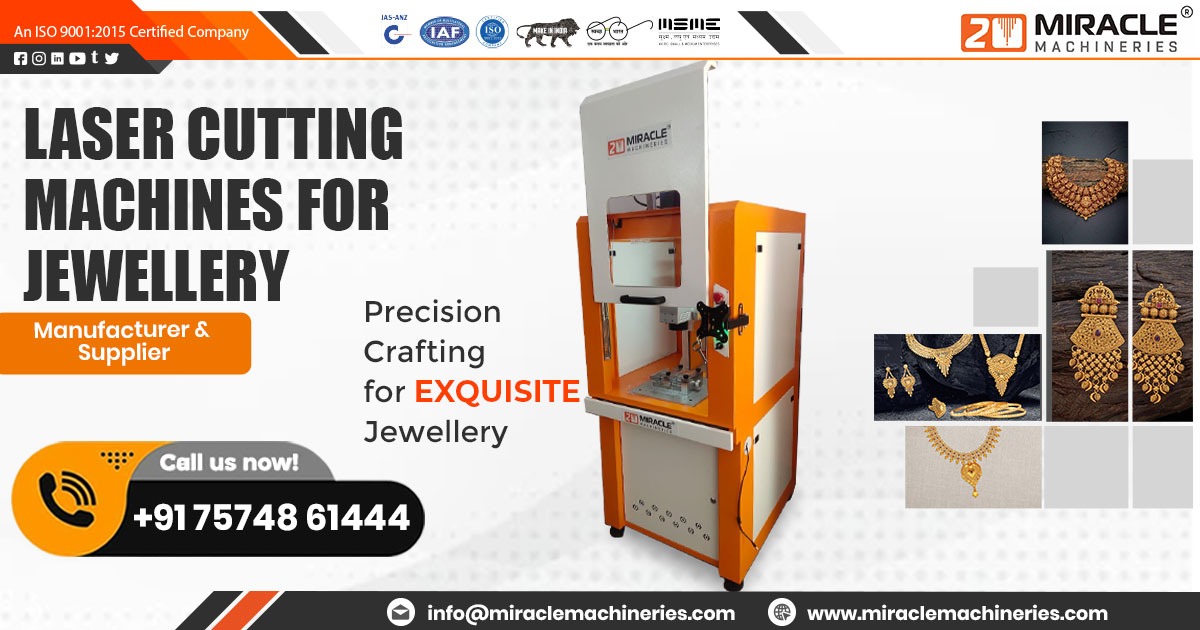 Manufacturer of Laser Cutting Machines for Jewellery