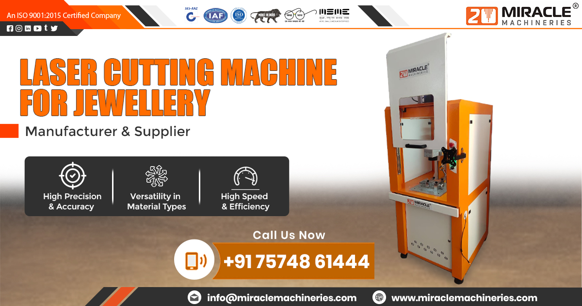 Manufacturer of Laser Cutting Machine for Jewellery