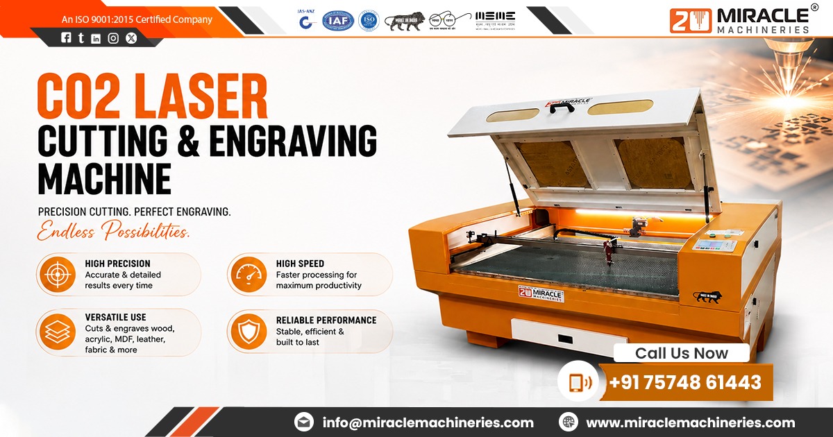 CO2 Laser Cutting and Engraving Machine Supplier in Gujarat