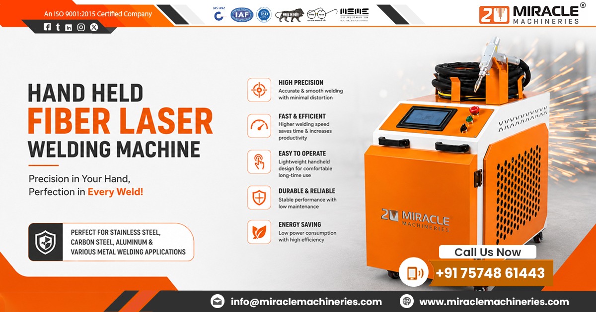 Hand Held Fiber Laser Welding Machine Supplier in Gujarat